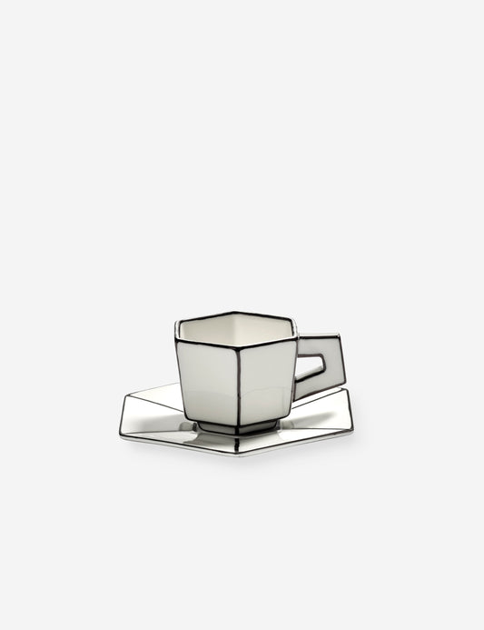 Carte Blanche Espresso Cup and Saucer by Annebet Philips x Serax