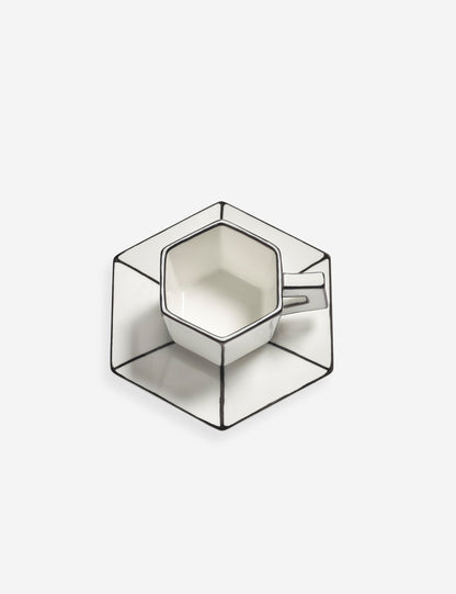 Carte Blanche Espresso Cup and Saucer by Annebet Philips x Serax