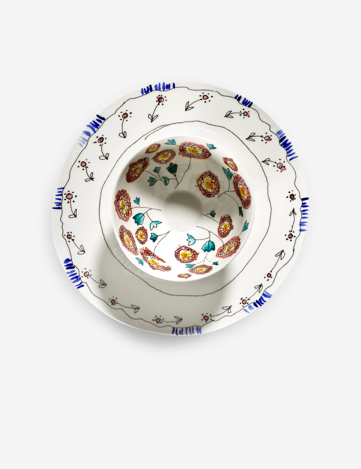 Midnight Flowers Dinnerware by Marni x Serax