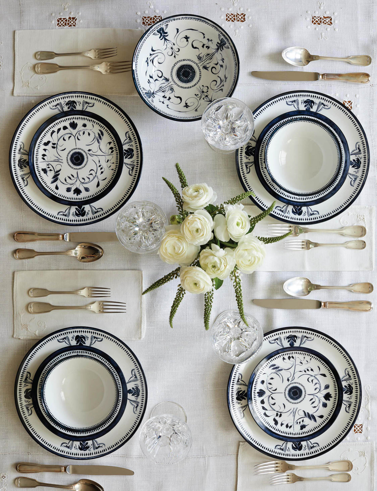 Bruges Porcelain Dinnerware by Lemieux et Cie