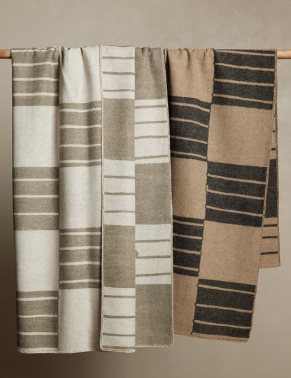 Checkered Reversible Wool Throw by Sarah Sherman Samuel