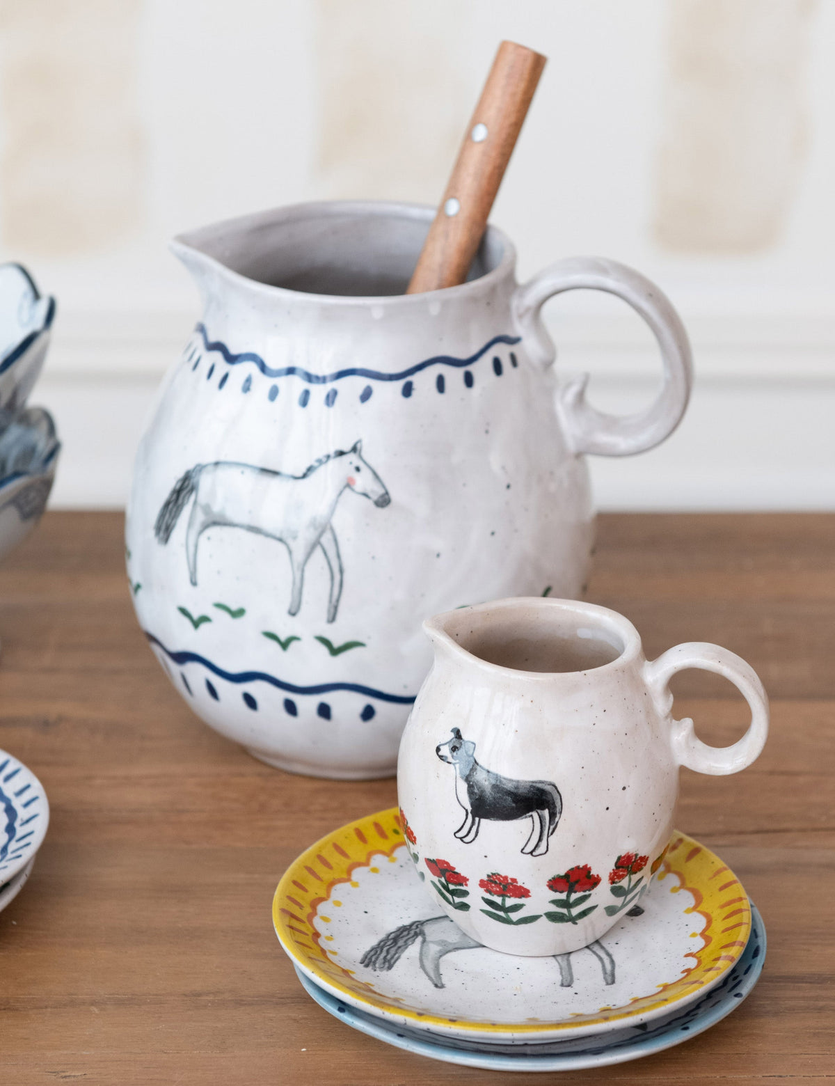 Dalary Hand-Painted Plates (Set of 4)