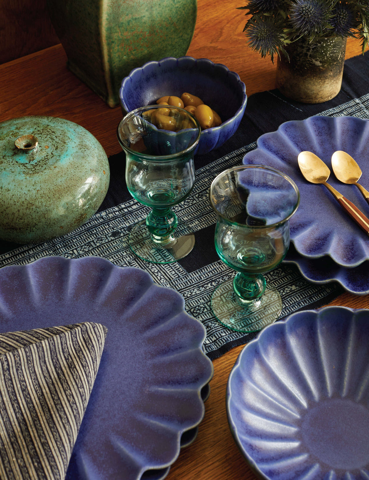 Dahlia Stoneware Dinnerware by Lemieux et Cie