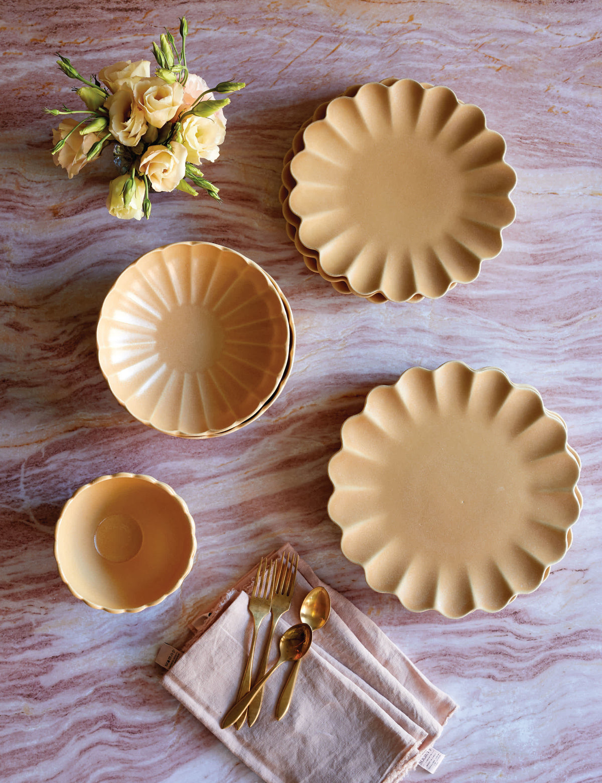 Dahlia Stoneware Dinnerware by Lemieux et Cie