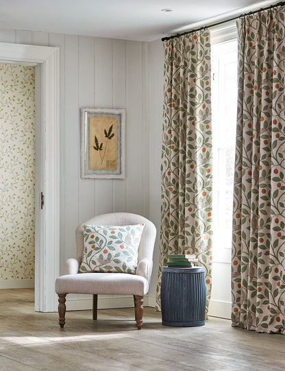 Damson Tree Cotton Fabric by Sanderson