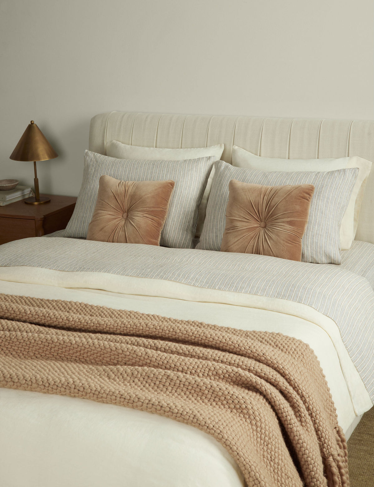 Eadlin Striped European Flax Linen® Pillowcase Set
