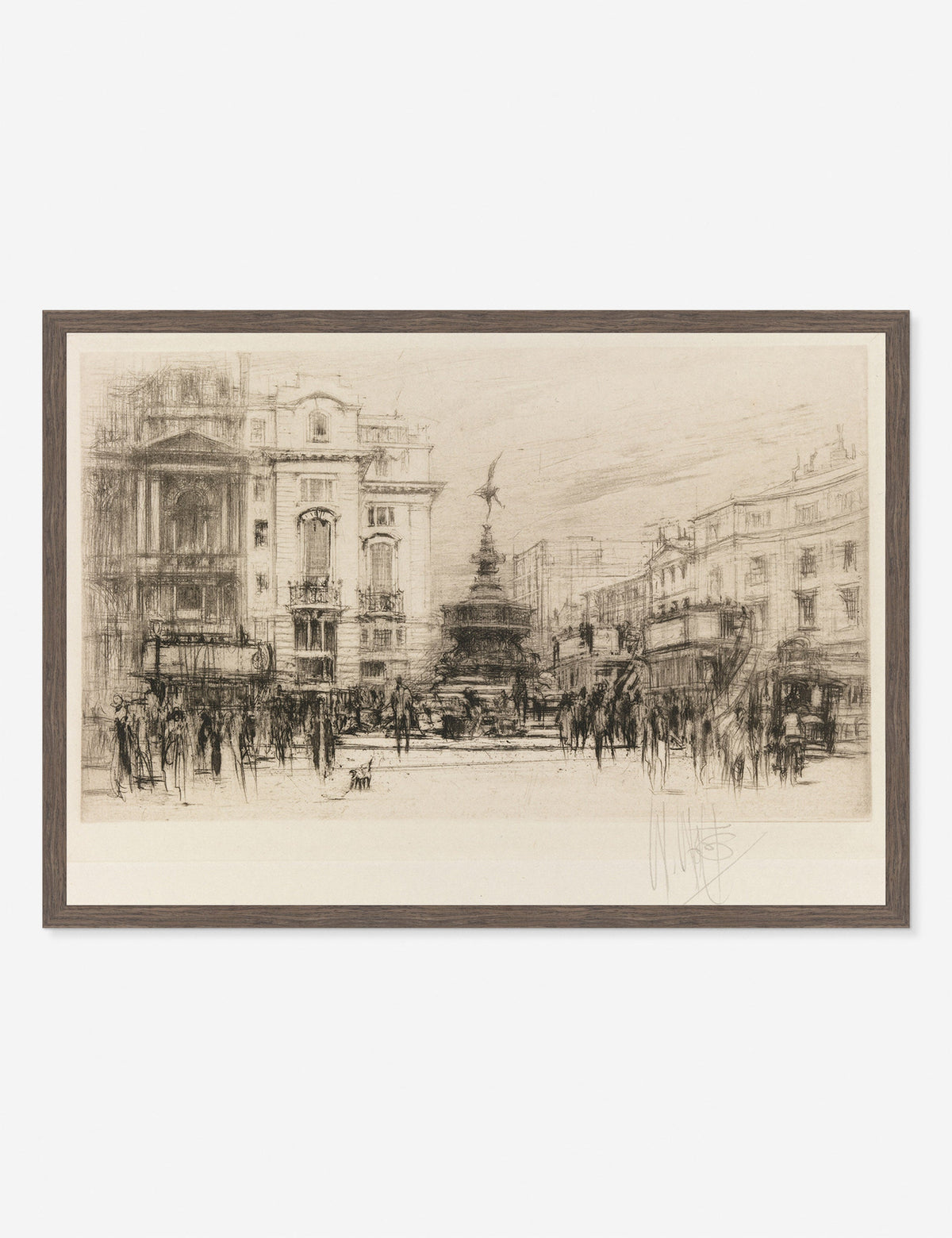 Piccadilly Circus (with Criterion Theatre) Print by William Walcot