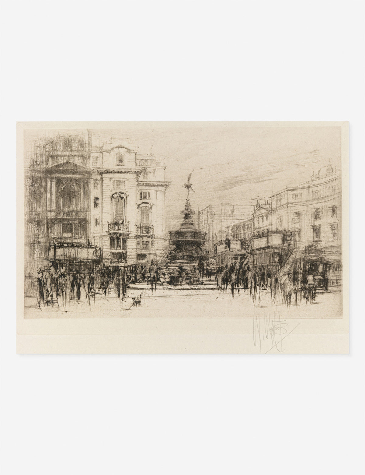 Piccadilly Circus (with Criterion Theatre) Print by William Walcot