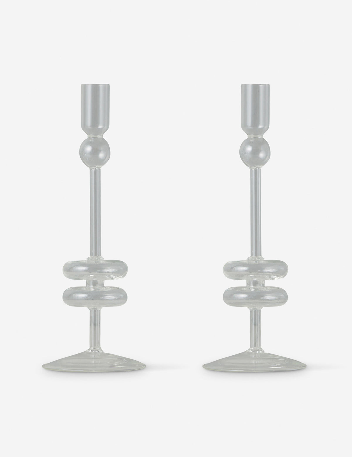 Glass Candlestick Pair (Set of 2) by etúHOME