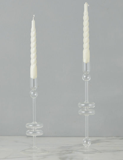 Glass Candlestick Pair (Set of 2) by etúHOME