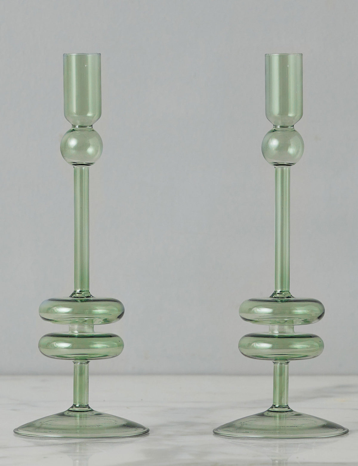Glass Candlestick Pair (Set of 2) by etúHOME