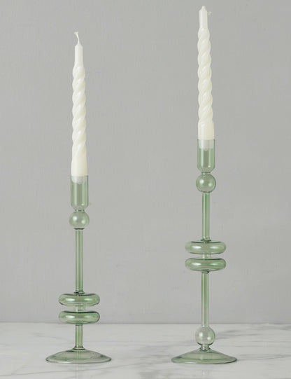 Glass Candlestick Pair (Set of 2) by etúHOME