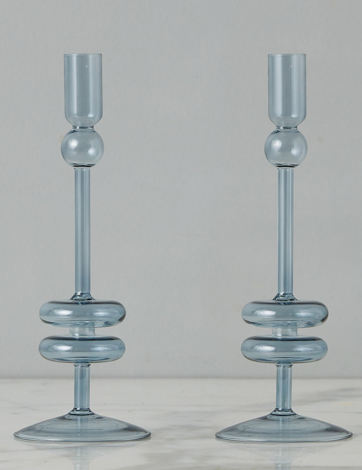 Glass Candlestick Pair (Set of 2) by etúHOME