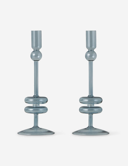 Glass Candlestick Pair (Set of 2) by etúHOME