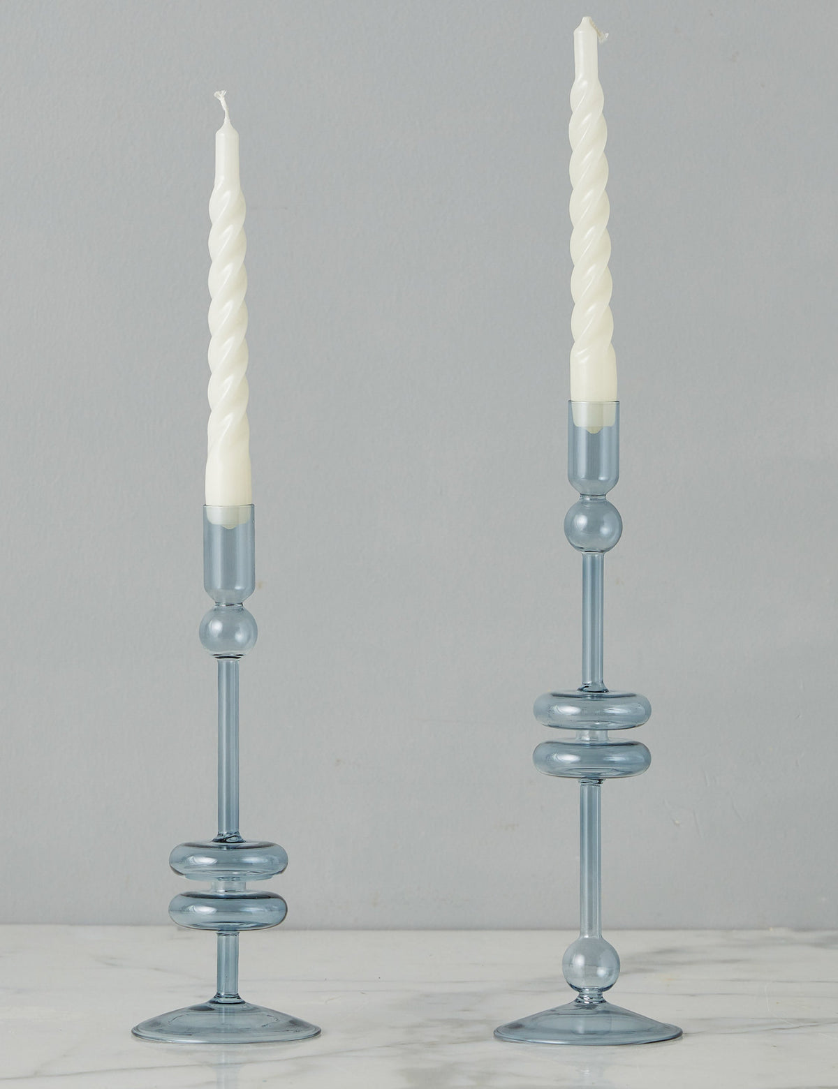 Glass Candlestick Pair (Set of 2) by etúHOME