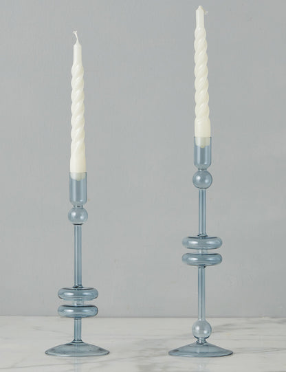 Glass Candlestick Pair (Set of 2) by etúHOME