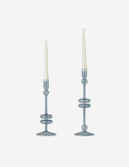 Glass Candlestick Pair (Set of 2) by etúHOME