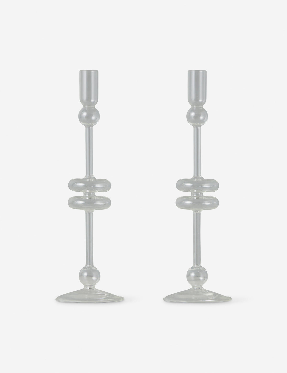 Glass Candlestick Pair (Set of 2) by etúHOME