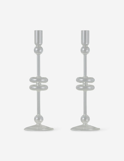 Glass Candlestick Pair (Set of 2) by etúHOME