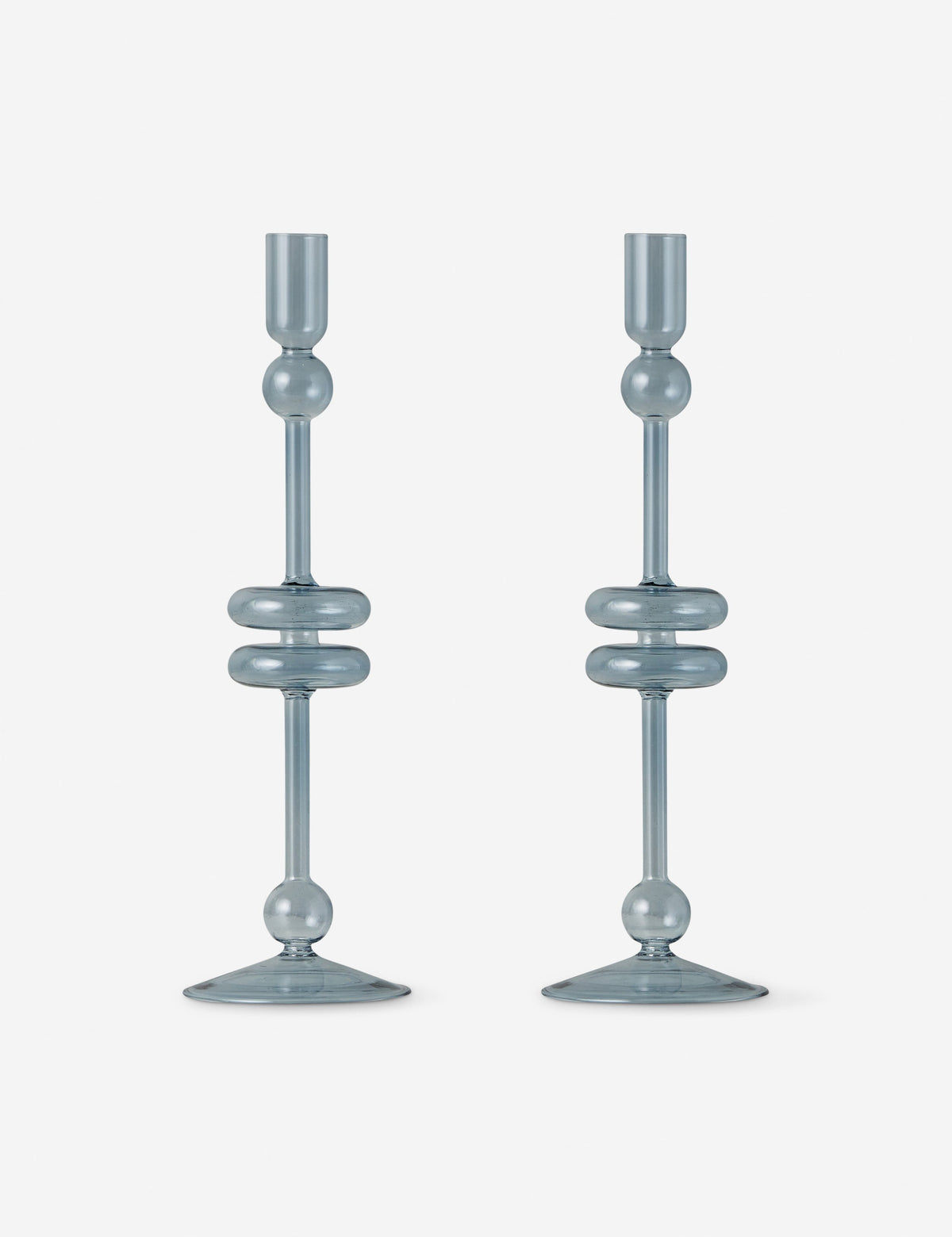 Glass Candlestick Pair (Set of 2) by etúHOME