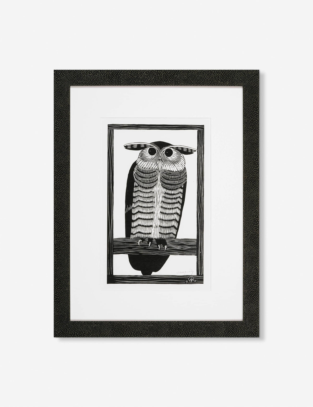 Horned Owl Print by Mesquita