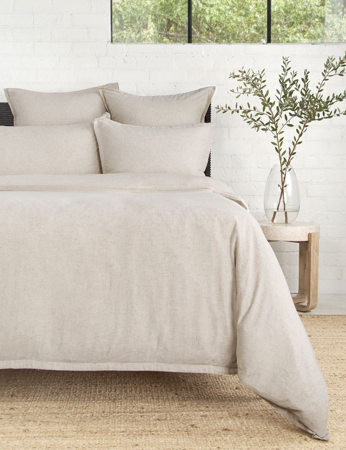 Georgie Bamboo Linen Duvet Cover by Pom Pom at Home