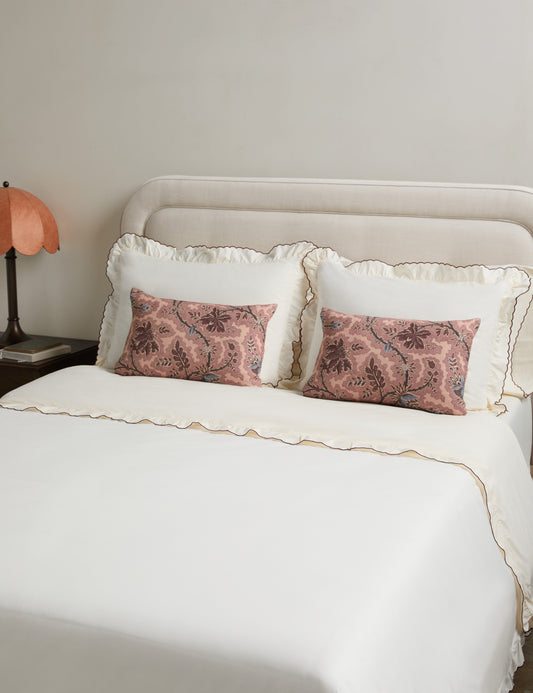 Hatton Scalloped Percale Duvet Cover