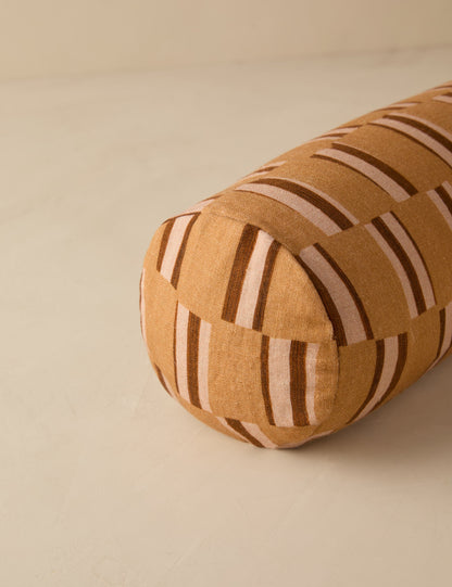 Ikoni Linen Long Bolster Pillow by Sarah Sherman Samuel