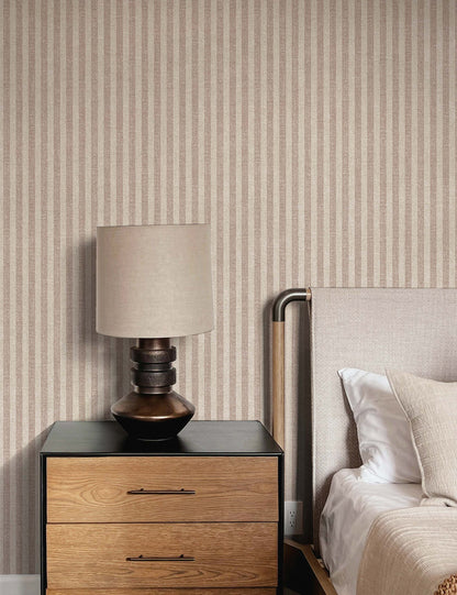 Charles Street Stripe Textured Peel + Stick Wallpaper by Jeremiah Brent