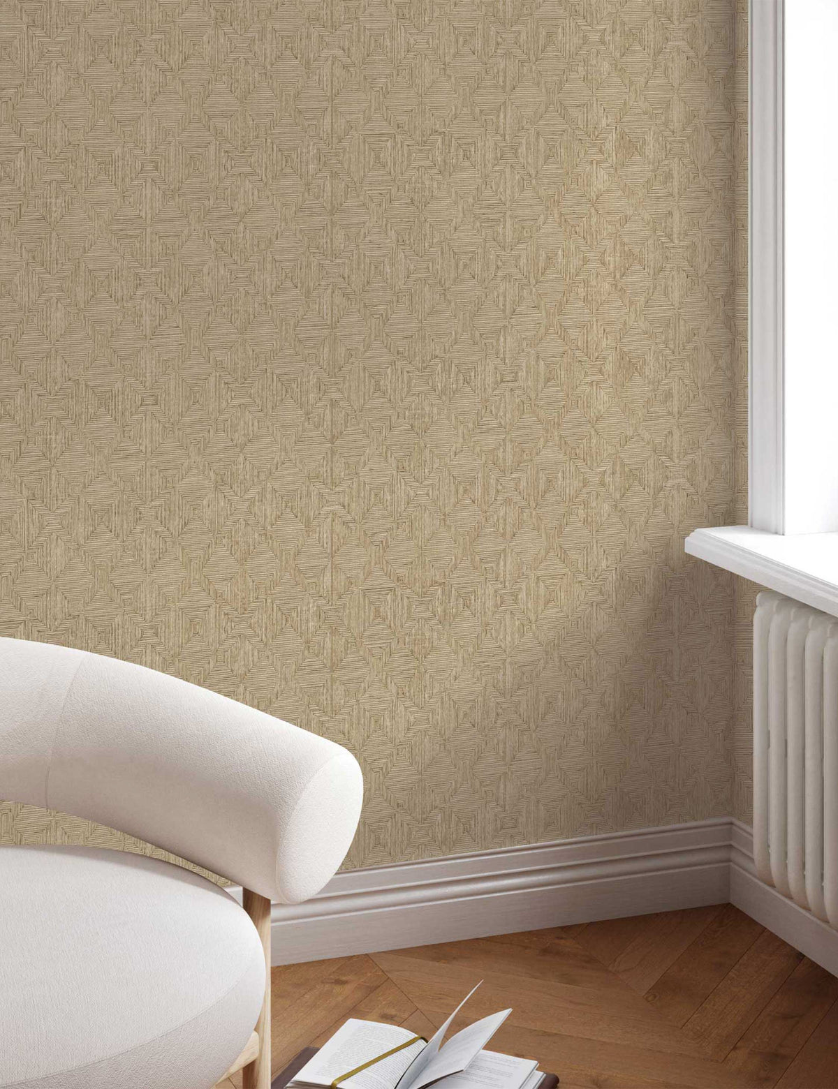 Hoffmann Faux Sisal Textured Peel + Stick Wallpaper by Jeremiah Brent