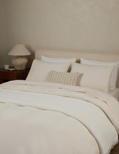 Lenora Textured Cotton Linen Blanket