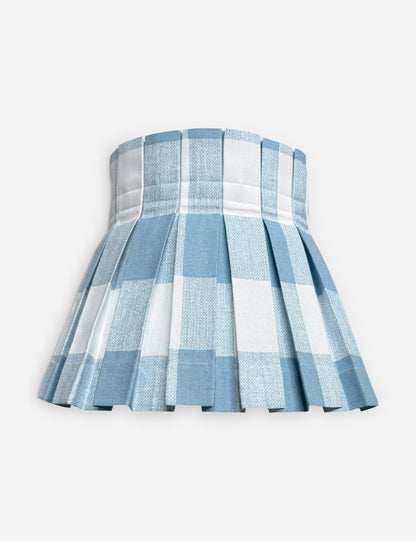 Plaid Classic Box Pleat Lampshade by Cielle Home
