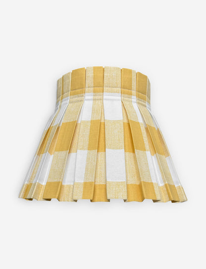 Plaid Classic Box Pleat Lampshade by Cielle Home