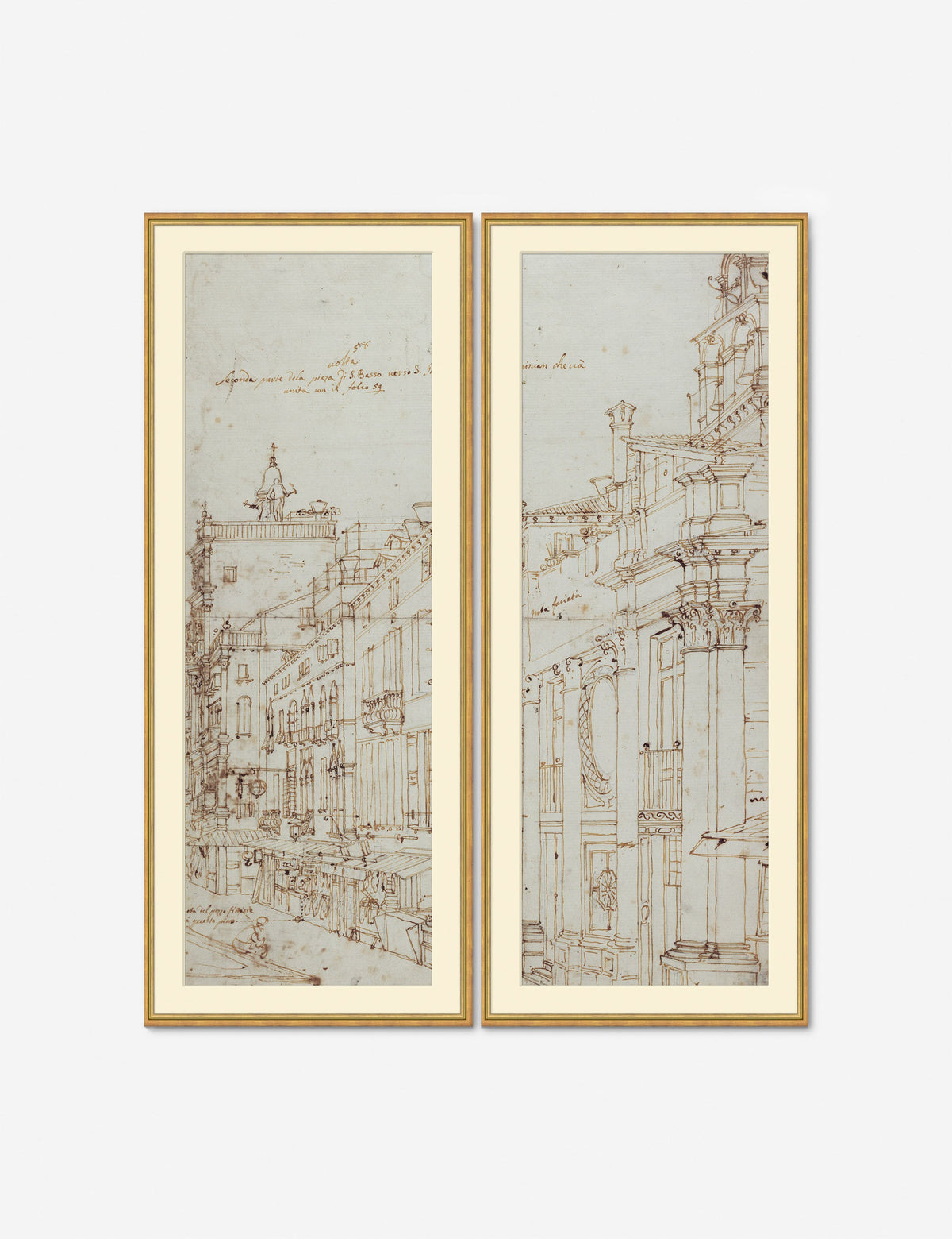 Canaletto Drawing Prints (Set of 2)