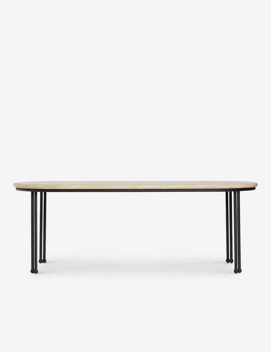 Open Box: Lanata Outdoor Dining Table, Travertine