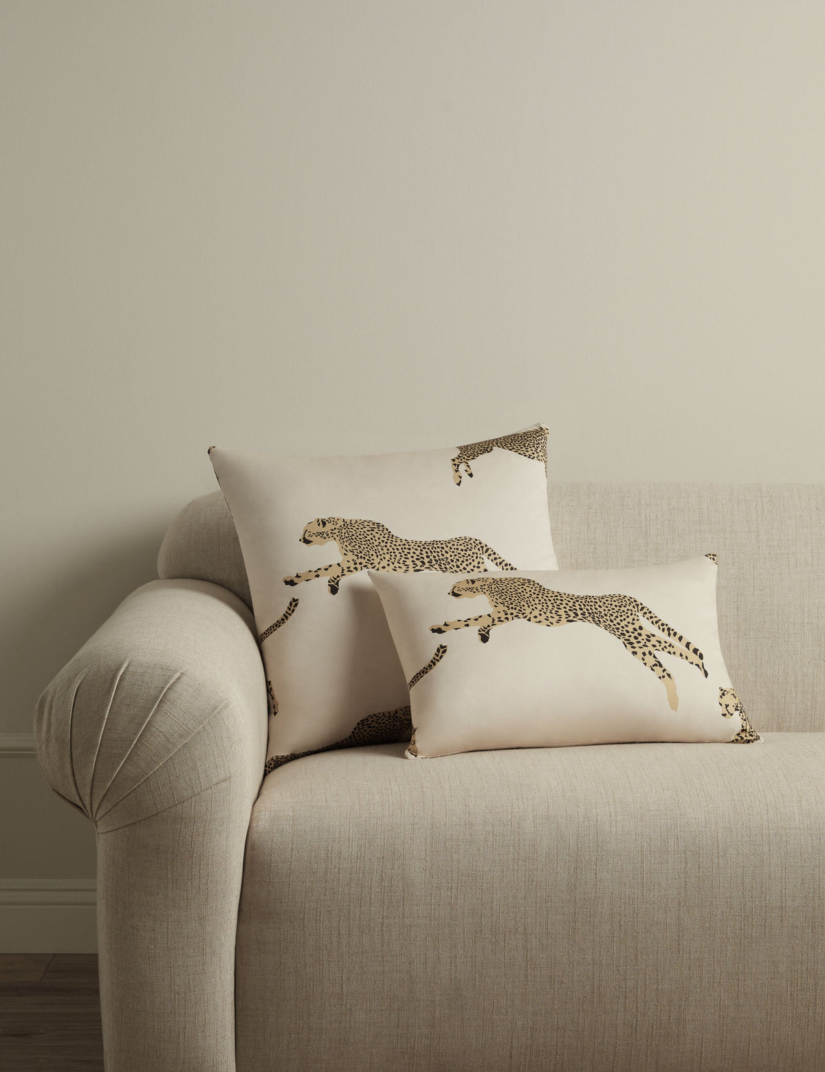 Leaping Cheetah Pillow by Scalamandre