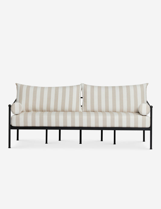 Leni Outdoor Sofa, Natural Stripe