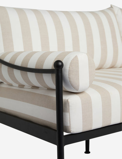 Leni Outdoor Sofa, Natural Stripe