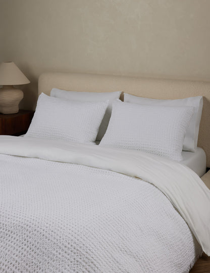 Lenora Textured Cotton Linen Blanket