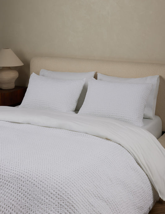 Lenora Textured Cotton Linen Blanket