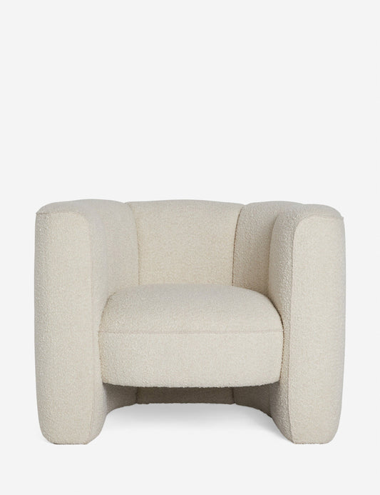 Open Box: Mila Accent Chair, Ivory Boucle by Eny Lee Parker