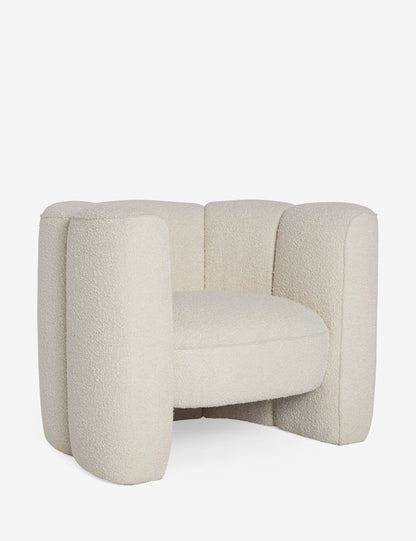 Open Box: Mila Accent Chair, Ivory Boucle by Eny Lee Parker