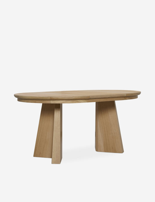 Open Box: Nycola Extendable Oval Dining Table, Natural Oak 44"W