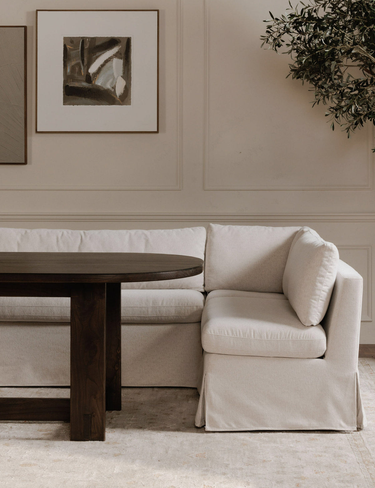 Carmella Slipcover Dining Bench