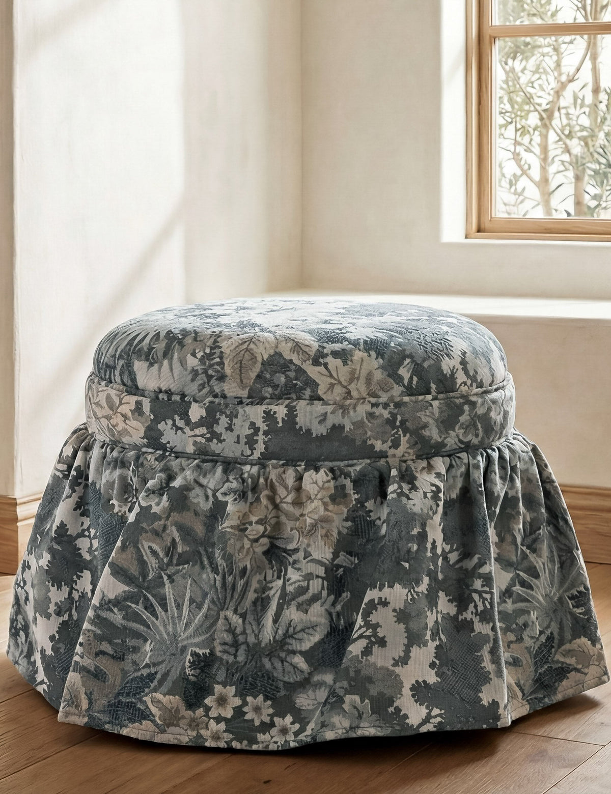 Tompkins Round Storage Ottoman
