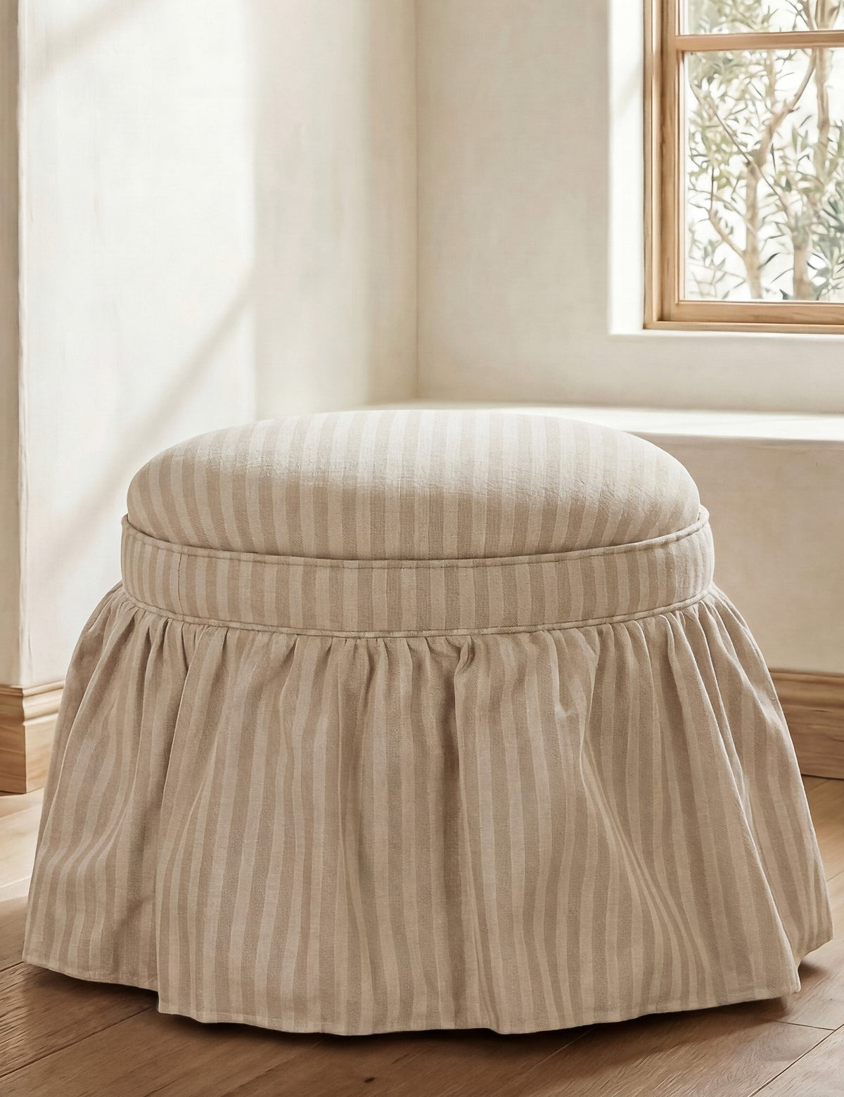 Tompkins Round Storage Ottoman