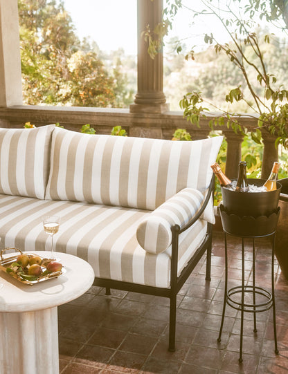 Leni Outdoor Sofa, Natural Stripe