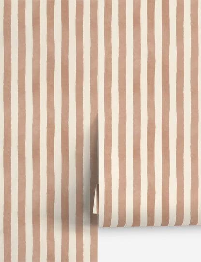 Painterly Stripe Wallpaper by Sarah Sherman Samuel