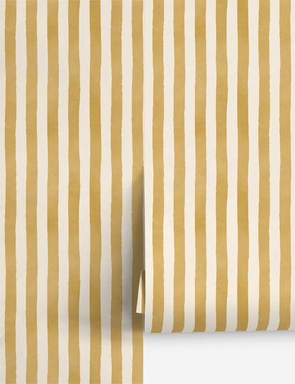 Painterly Stripe Wallpaper by Sarah Sherman Samuel