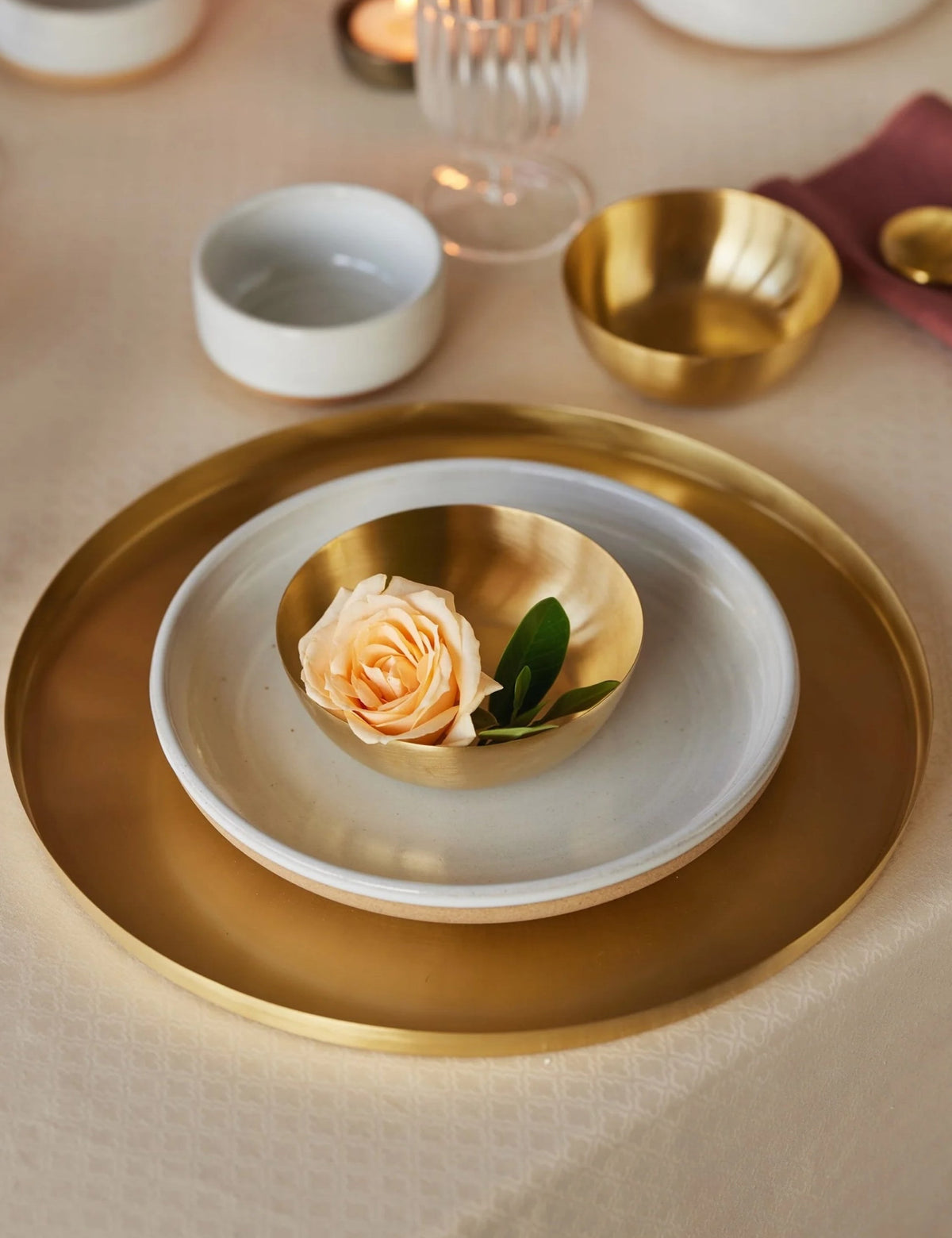 Heirloom Brass Dip Bowl (Set of 2) by Fleck